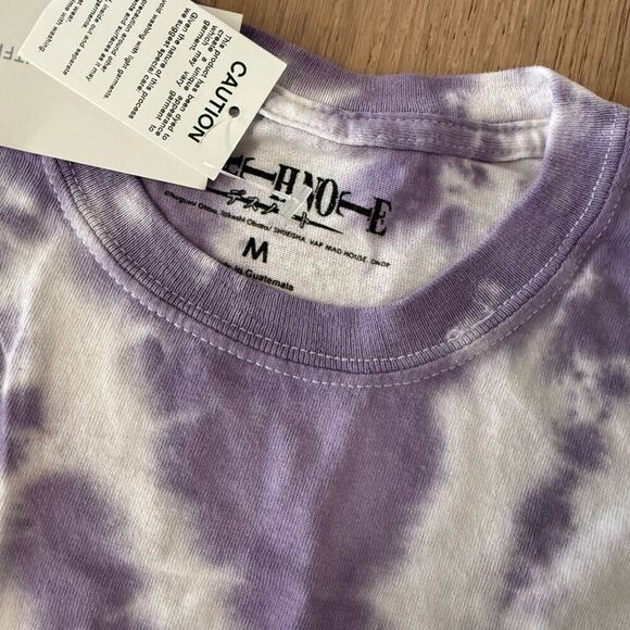 Urban outfitters Death Note Light & Ryuk Purple Tie Dye T-Shirt size medium - Picture 3 of 4